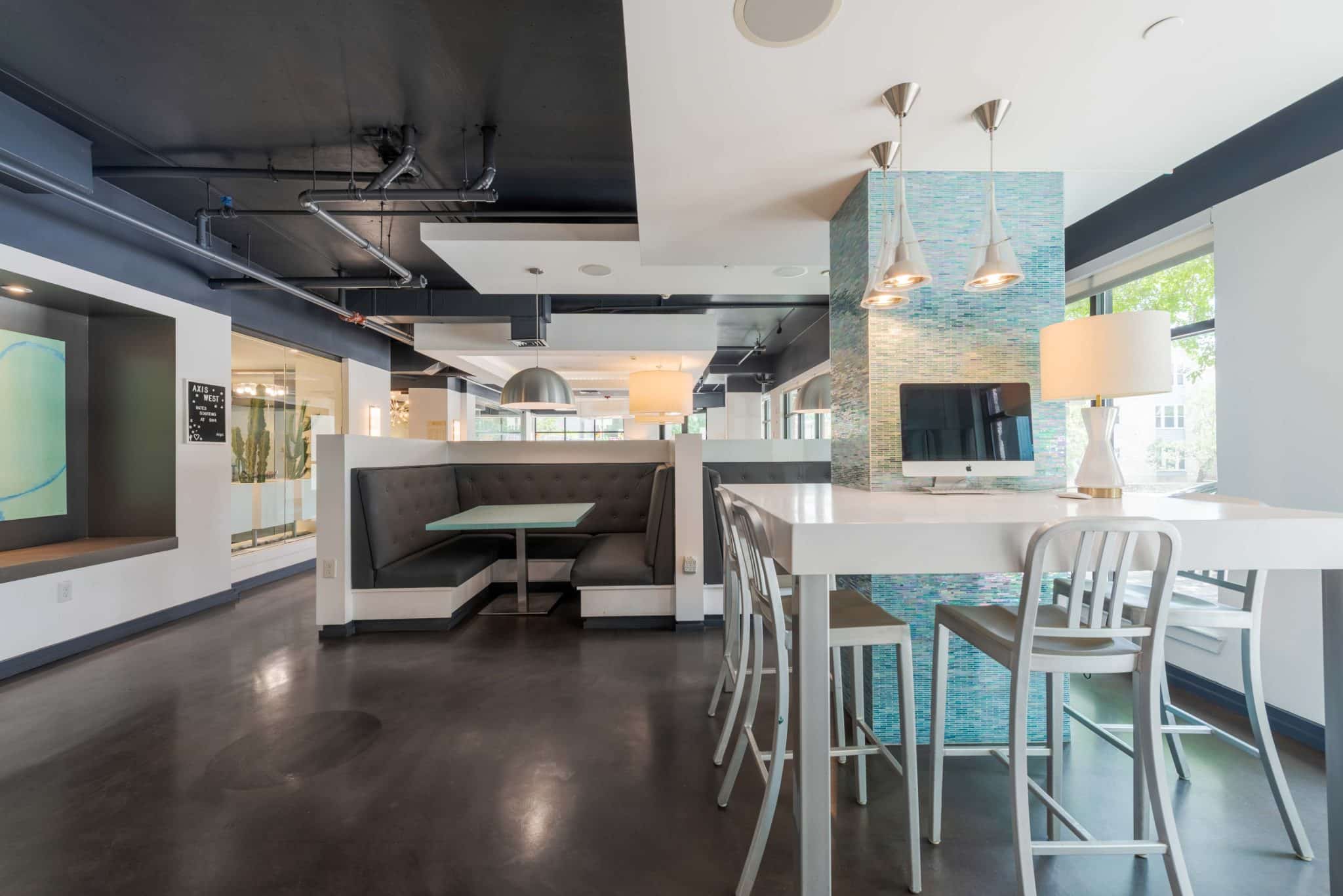 axis west campus apartments near ut austin cafe and study lounge